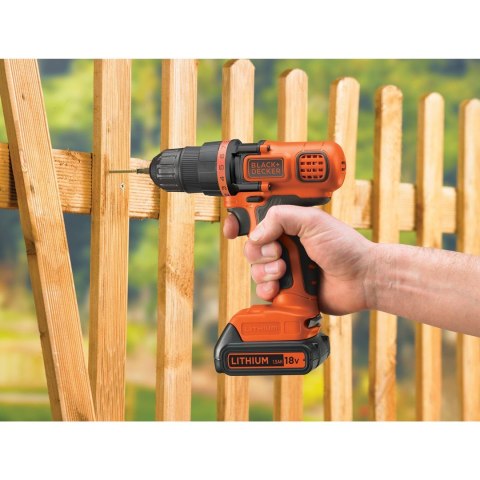 Black & Decker BDCDD18N 650 RPM Czarny, Pomarańczowy