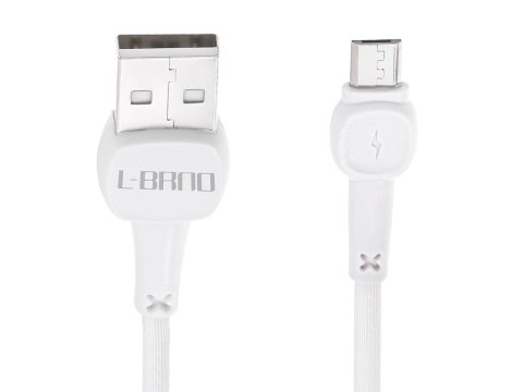 L-BRNO Kabel ładowarka Quick Charge szybkie ładowanie micro USB biały