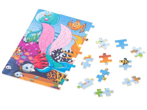 Puzzle drewniane układanka w puszce syrenka 100el