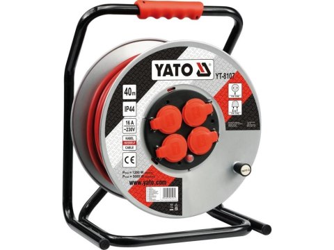 Yato YT-8107 kołowrotek 4 x gniazdo sieciowe 40 m