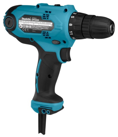 Makita DF0300 wiertło 1500 RPM Zamek centralny 1,2 kg Czarny, Niebieski