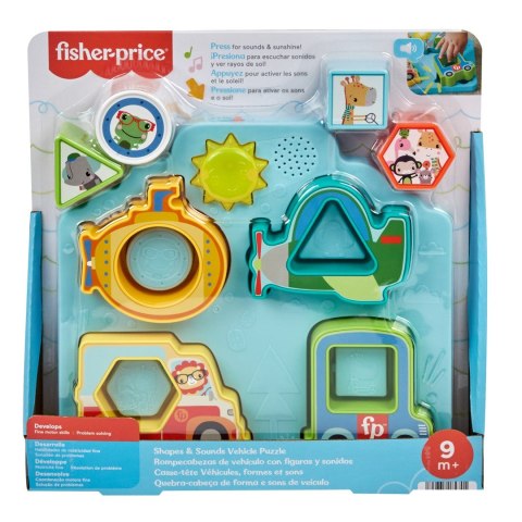 Fisher-Price HRP31 puzzle Rama puzzli 4 szt. Pojazdy