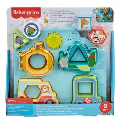 Fisher-Price HRP31 puzzle Rama puzzli 4 szt. Pojazdy