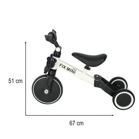 Rowerek Trike Fix Mini biegowy trójkołowy 3w1 z pedałami biały