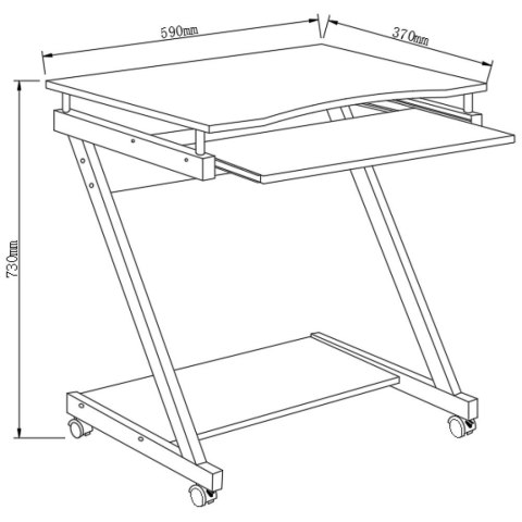 Techly ICA-TB 935B biurko komputerowe Czarny