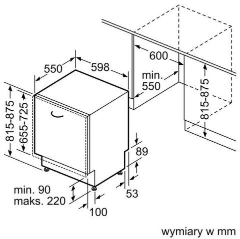 Zmywarka do zabudowy BOSCH SMV25AX06E