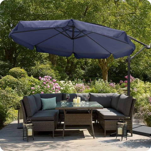 Parasol ogrodowy składany 8 segmentowy 350 cm z pokrowcem Plonos PL-881