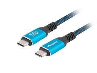 Kabel Lanberg USB-C M/M USB4 2m 240W 8K 60Hz czarno-niebieski