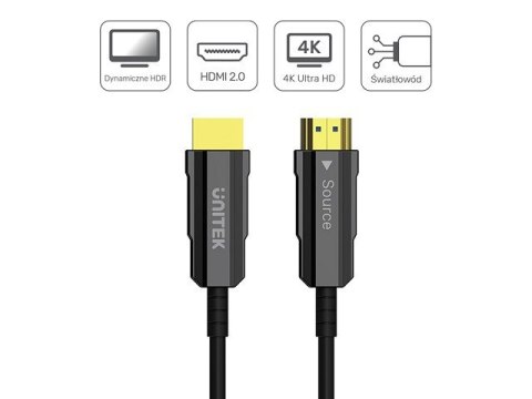 UNITEK KABEL HDMI 2.0 4K 60HZ AOC 15M