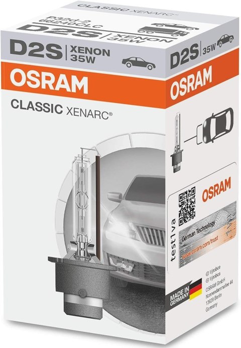 Żarówka xenon OSRAM 66240CLC D2S Xenarc Classic (1 szt.) 4150K