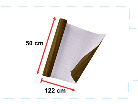 Folia odcinek samoprzylepna okleina tapeta dąb brązowy 1,22x0,5m