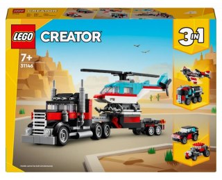 LEGO 31146 Creator 3w1 - Ciężarówka z platformą i helikopterem