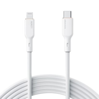 Kabel Aukey CB-SCL2 USB-C Lightning MFi 27W silikon 1,8m