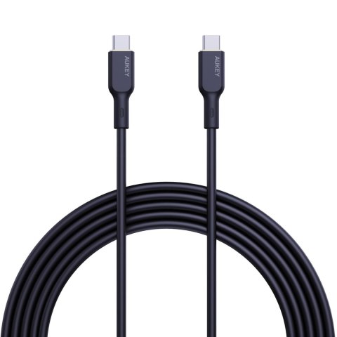 Kabel USB-C Aukey CB-SCC101 BKBK 2.0, PD, 100W, silikon, 1m