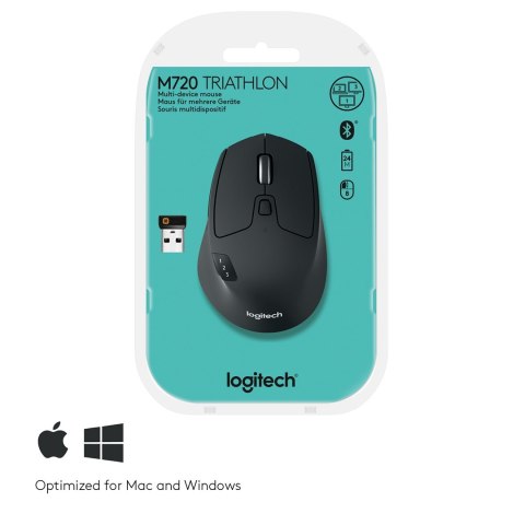 Logitech M720 myszka Po prawej stronie RF Wireless + Bluetooth Optyczny 1000 DPI