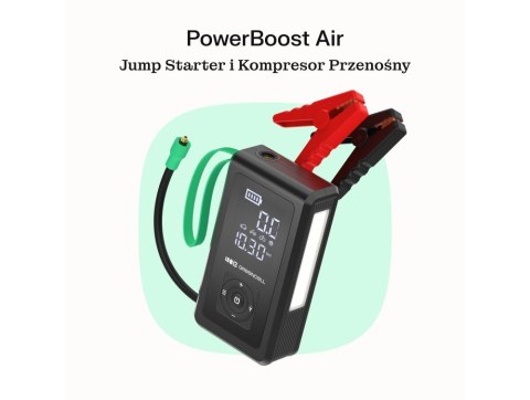 GREEN CELL POWERBANK/BOOSTER/CAR JUMP STARTER/POMPKA POWERBOOST AIR 8000MAH 1000A - Z KOMPRESOREM