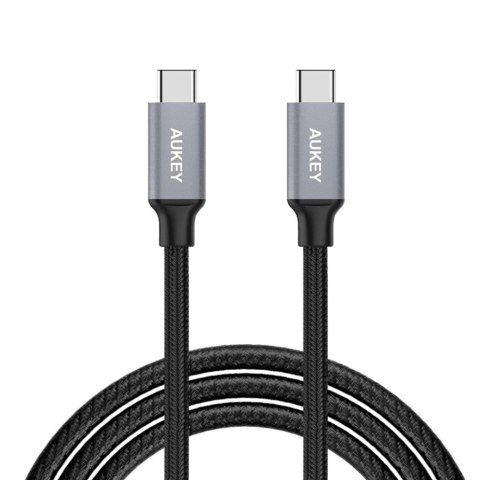 Kabel USB-C Aukey CB-CD5 BK PD 60W, oplot 1m