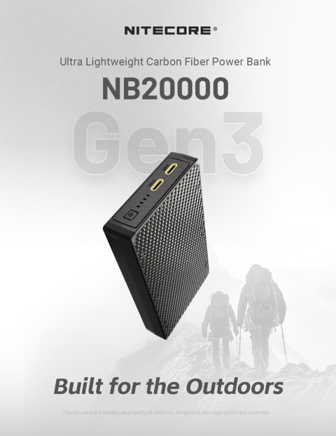 POWER BANK 20000MAH/NB20000 GEN3 NITECORE