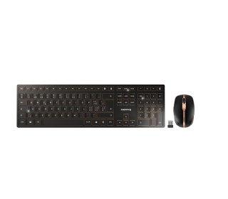 CHERRY DW 9100 SLIM klawiatura Dołączona myszka Uniwersalne RF Wireless + Bluetooth QWERTZ Swiss Czarny