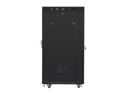 LANBERG SZAFA STOJĄCA RACK 19" 27U 800X1000 DRZWI SZKLANE LCD CZARNA (FLAT PACK) FF01-8027-12BL