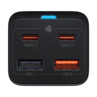 BASEUS ŁADOWARKA SIECIOWA 2X USB-C, 2XUSB (CZARNA)