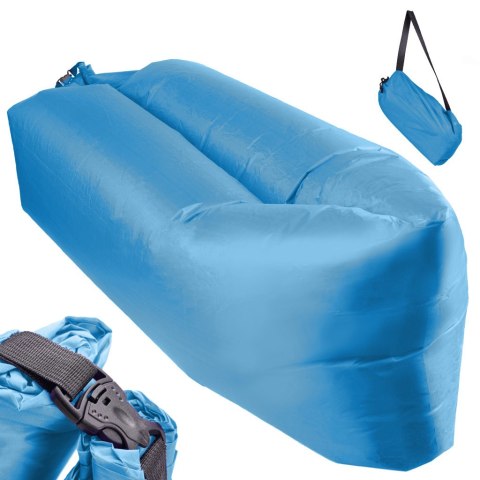 Lazy BAG SOFA łóżko leżak na powietrze błękitny 230x70cm