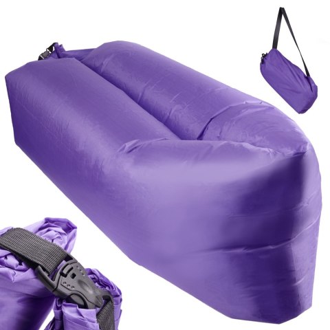 Lazy BAG SOFA łóżko leżak na powietrze fioletowy 230x70cm