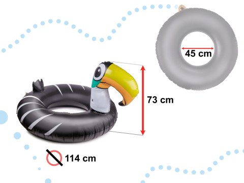 Materac dmuchany koło do pływania tukan 114cm