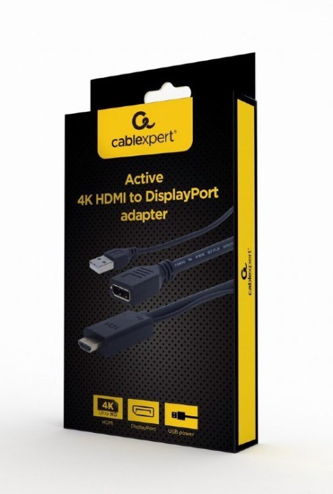 I/O ADAPTER HDMI TO DP/BLACK A-HDMIM-DPF-01 GEMBIRD