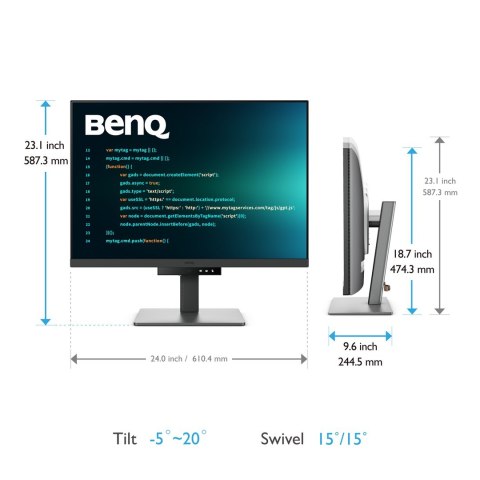 BenQ RD280U monitor komputerowy 71,6 cm (28.2") 3840 x 2560 px 4K Ultra HD Czarny