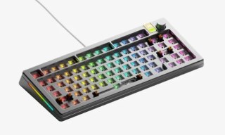 Klawiatura gamingowa Glorious GMMK 3 Pro HE 75% Custom Gaming-Tastatur - Barebone, ANSI-Layout, silber