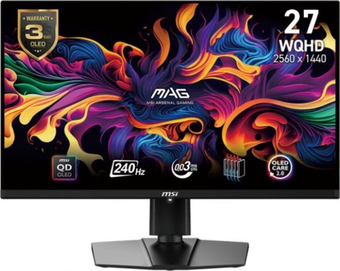 Monitor MSI MAG 271QPX QD-OLED E2 (26.5" /OLED /240Hz /2560 x 1440 /Czarny)