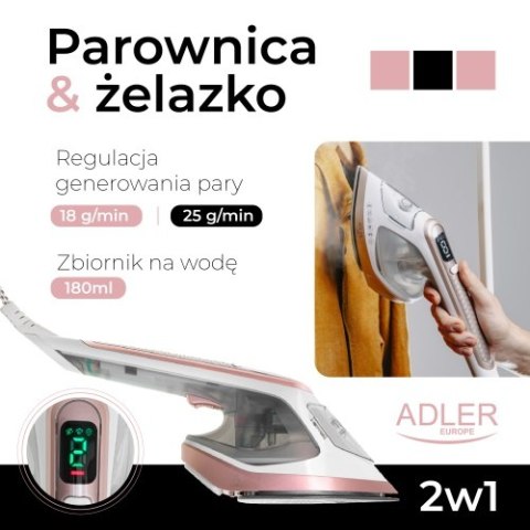 Parownica do ubrań & żelazko 2 w 1