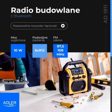 Radio budowlane z Bluetooth - IPX 54