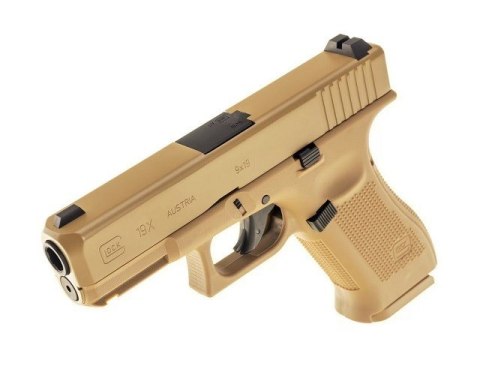 Pistolet wiatrówka Glock 19X 4,5 mm coyote BB CO2 Pistolet wiatrówka Glock 19X 4,5 mm coyote BB CO2