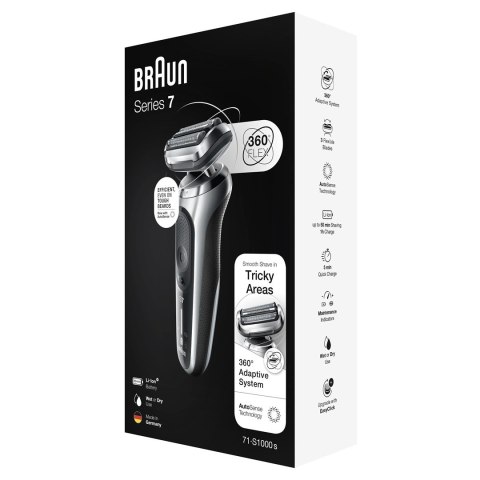 Braun Series 7 71-S1000s Golarka foliowa Srebrny