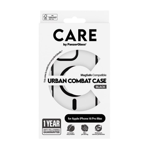 PanzerGlass CARE by PG UrbCom BLK MagS iPhone16P 6.9 pokrowiec na telefon komórkowy Przezroczysty