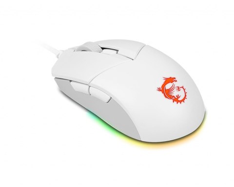 MSI CLUTCH GM11 WHITE myszka Oburęczny USB Typu-A Optyczny 5000 DPI