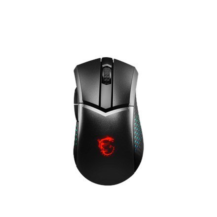 MSI CLUTCH GM51 LIGHTWEIGHT WIRELESS myszka Gaming Po prawej stronie RF Wireless + Bluetooth + USB Type-C Optyczny 26000 DPI