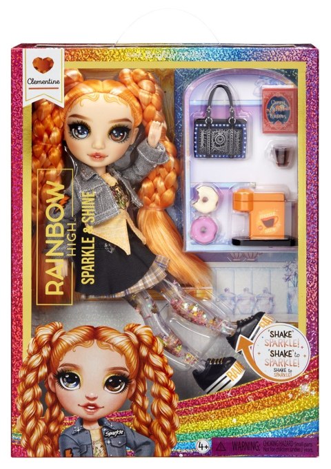 Rainbow High Sparkle & Shine Fashion Dolls- Clementine (Orange)