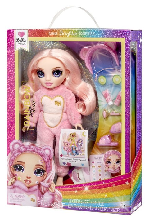 Rainbow High Junior High PJ Party Fashion Doll- Bella (Pink)