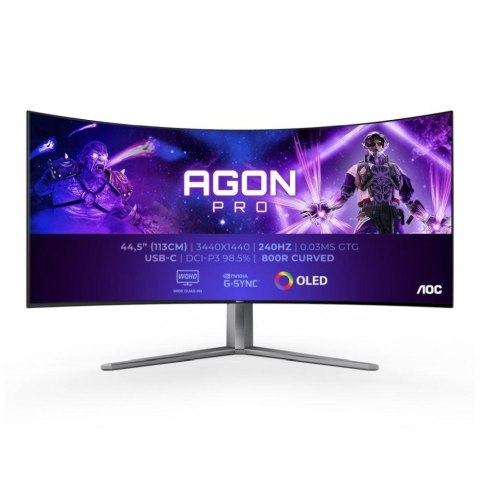 AOC AGON PRO AG456UCZD LED display 114,3 cm (45") 3440 x 1440 px Wide Quad HD OLED Czarny