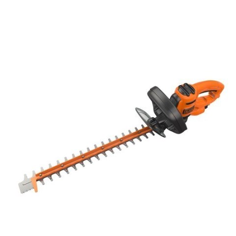 Black & Decker Black + Decker Elektro-Heckenschere (500W, 50 cm Schwertlänge, 22 mm Schnittstärke, Bügel-Zweithandgriff und tran