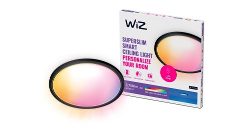 WiZ | Sufit Smart WiFi SuperSlim 545mm, czarny | 32 W | 2200-6500 K (RGB)