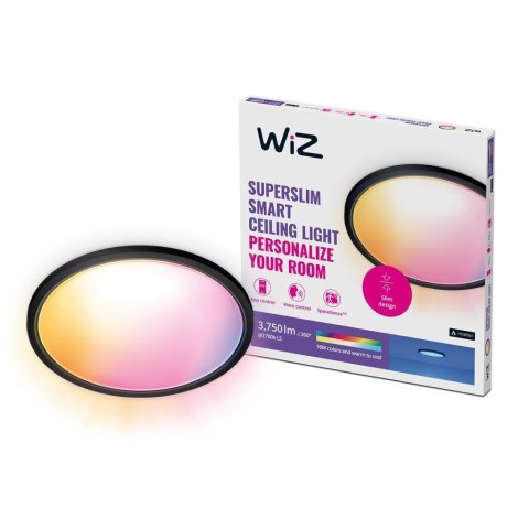 WiZ | Sufit Smart WiFi SuperSlim 545mm, czarny | 32 W | 2200-6500 K (RGB)