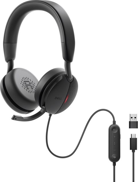 DELL WH5024 Zestaw słuchawkowy Przewodowa Opaska na głowę Połączenia/muzyka USB Type-C Czarny