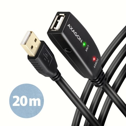 AXAGON ADR-220 Aktywny przedłużacz USB 2.0 USB-A męski/żeński - 20m