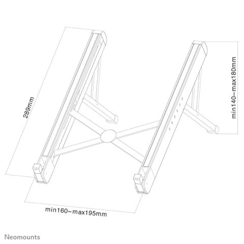 Neomounts by Newstar NSLS010 stojak na notebooka 43,2 cm (17") Podstawka na notebooka Srebrny