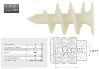 Fischer FID 50 50 szt. Kotwa gwintowana 50 mm