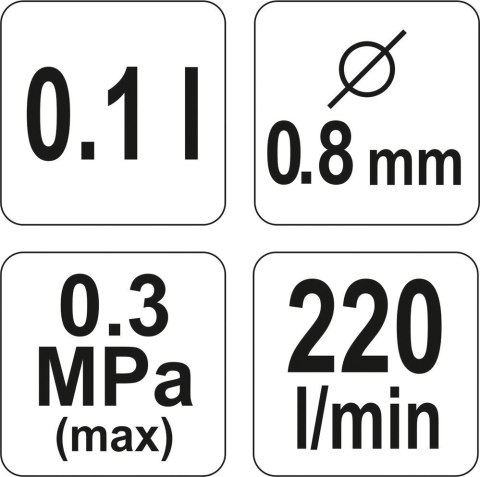 Pistolet Lakierniczy 1/4" 0,1l YATO